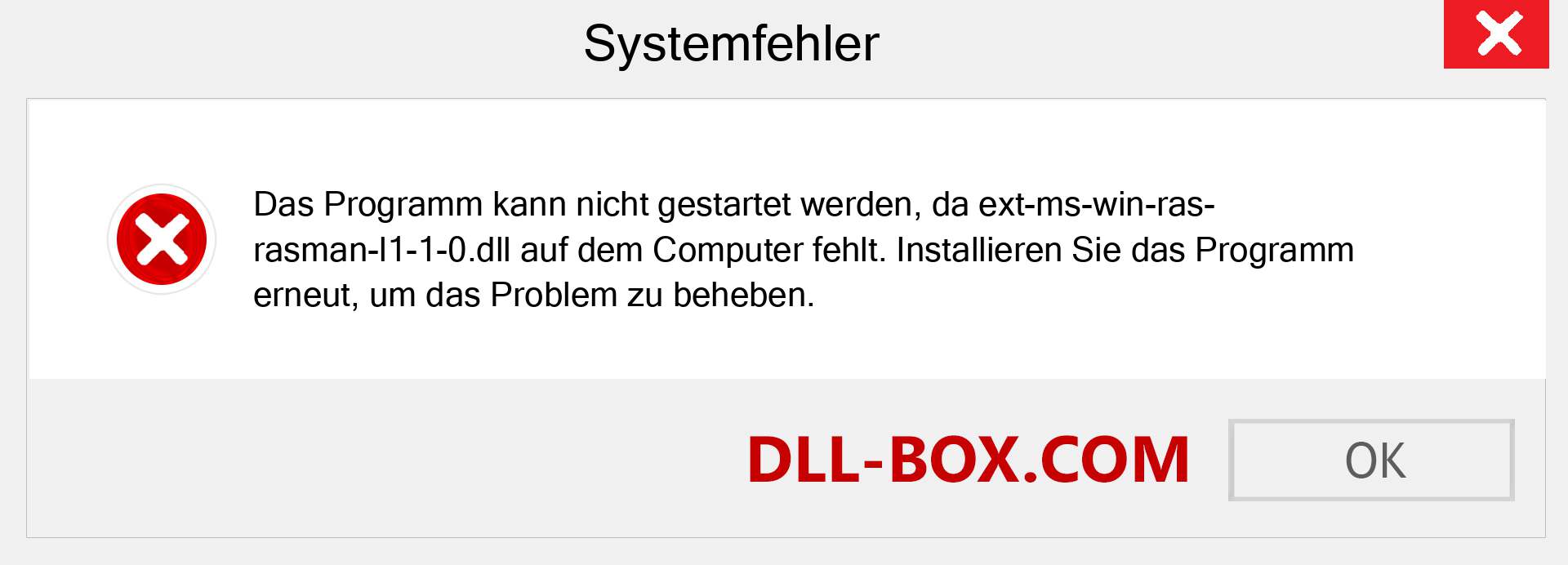 ext-ms-win-ras-rasman-l1-1-0.dll-Datei fehlt?. Download für Windows 7, 8, 10 - Fix ext-ms-win-ras-rasman-l1-1-0 dll Missing Error unter Windows, Fotos, Bildern